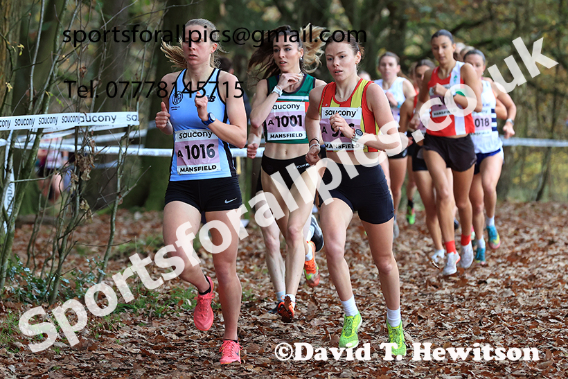 Senior Womens 2024 National Cross Country Relays, Berry Hill Park, Mansfield.   Photo: David T. Hewitson/Sports for All Pics